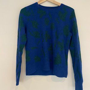 Banana Republic Floral Glitter Crew Neck Sweater.